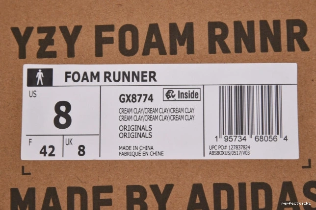 GX8774 Foam Adidas Cream MX Yeezy RNNR Clay 0821